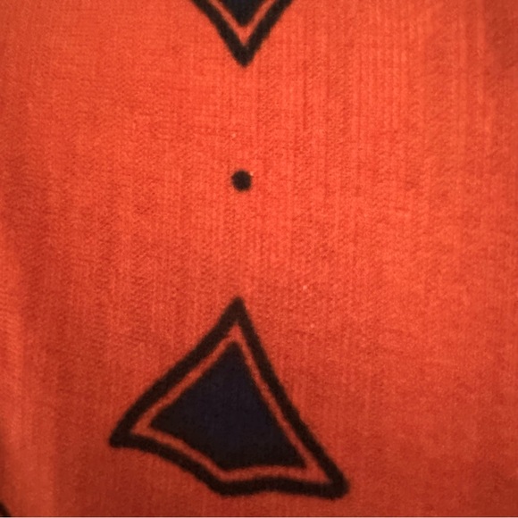 Beautiful Nico LA women’s bell sleeve lined dress orange and navy Size Small - Picture 7 of 9